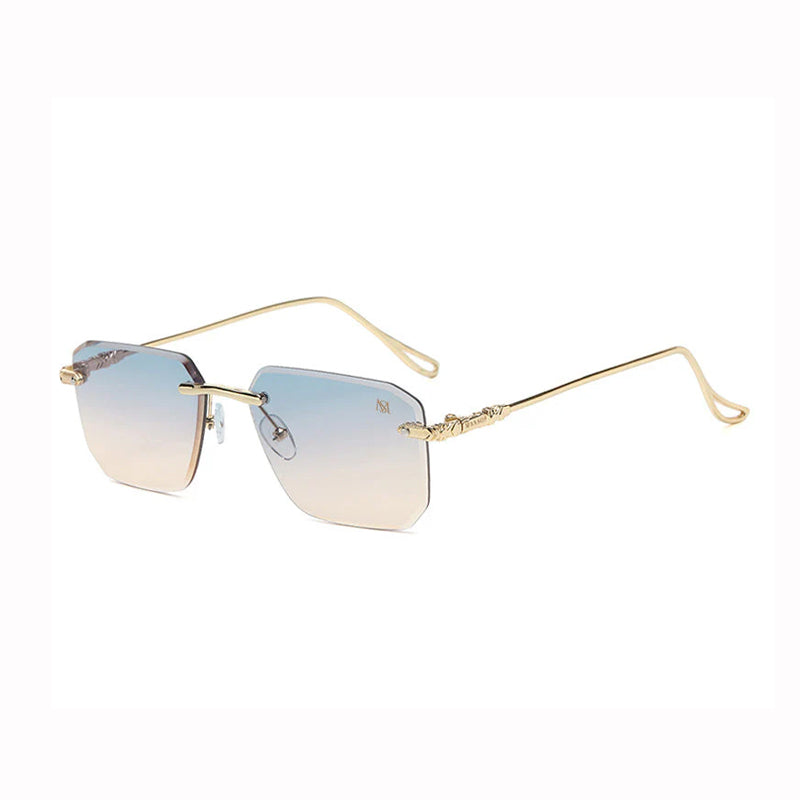 Trendy Retro Rimless UV Protection Sunglasses