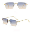 Trendy Retro Rimless UV Protection Sunglasses