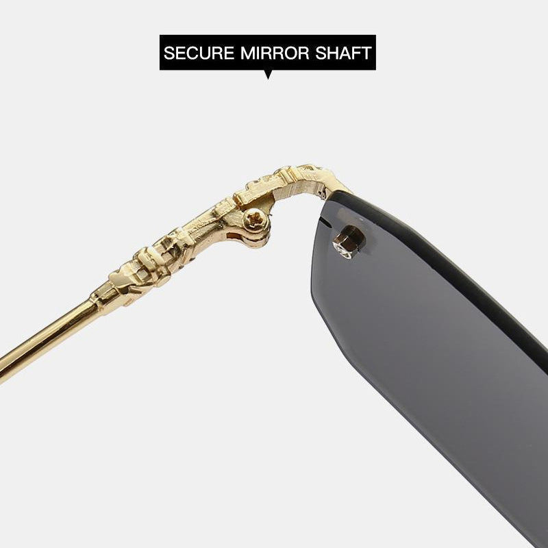 Trendy Retro Rimless UV Protection Sunglasses