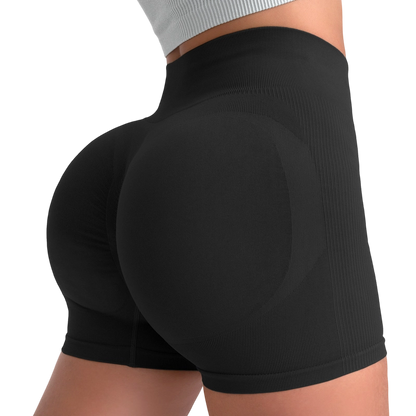 🥳PROMOÇÃO QUENTE DE 2026🥳Shorts de fitness sem costura na cor pêssego – Cintura alta com efeito modelador da barriga e efeito lifting no bumbum. Respiráveis e resistentes a agachamentos. Perfeitos para ioga ou uso diário. 🧘‍♀️✨