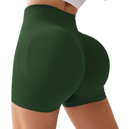 🥳PROMOÇÃO QUENTE DE 2026🥳Shorts de fitness sem costura na cor pêssego – Cintura alta com efeito modelador da barriga e efeito lifting no bumbum. Respiráveis e resistentes a agachamentos. Perfeitos para ioga ou uso diário. 🧘‍♀️✨