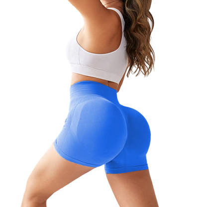 🥳PROMOÇÃO QUENTE DE 2026🥳Shorts de fitness sem costura na cor pêssego – Cintura alta com efeito modelador da barriga e efeito lifting no bumbum. Respiráveis e resistentes a agachamentos. Perfeitos para ioga ou uso diário. 🧘‍♀️✨