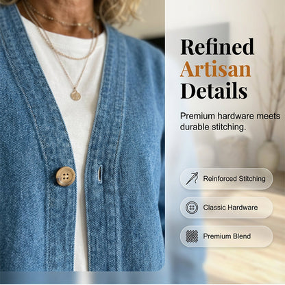 🥳SPRING HOT SALE🥳💞50K+ SOLD!💥50% OFF! 🔥Women's Classic Button Front Denim Jacket