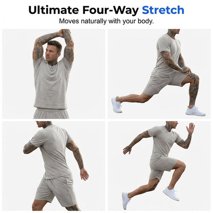 Men's Athletic T-Shirt & Shorts 2-Piece Set