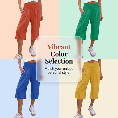 【S-3XL】🍂Lightweight Elastic Waist Crop Pants for Women