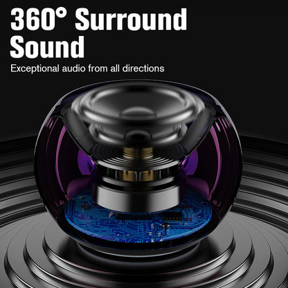 Mini Hi‑Fi Speaker – 360° sound, deep bass. Aluminium alloy, skin‑friendly. 16hrs non‑stop music. A pocket‑sized concert. 🛡️🕊️