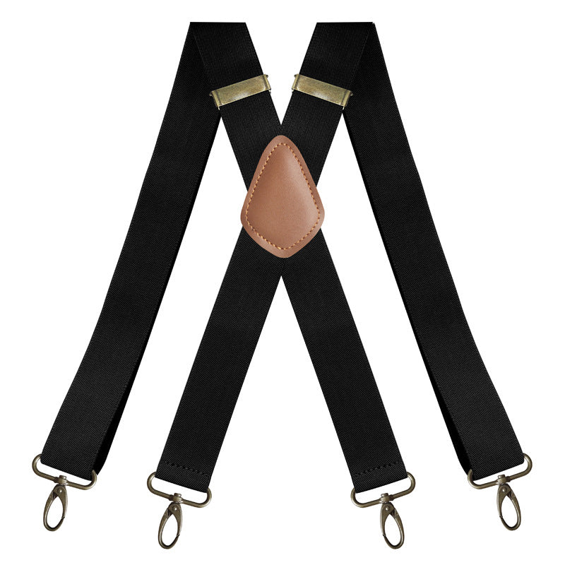🎩🧷 Suspensório ajustável em X – estilo vintage com conforto e suporte o dia todo