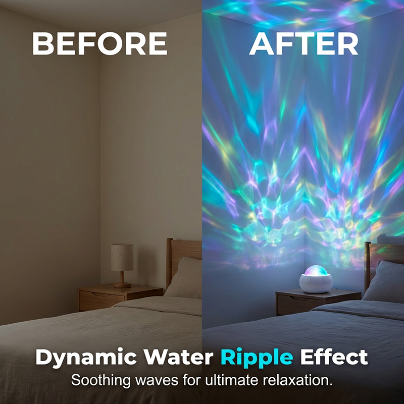 ✨ Lâmpada de Ambiente com Efeito de Onda de Água USB ✨ Iluminação incrível, cria um clima único e aconchegante para qualquer ambiente! 🌊💡
