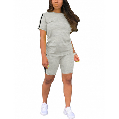 🔥New Arrivals & Special Offers-Women's Casual Short-Sleeve Top and Shorts Set
