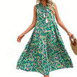 🔥2026 Newest Models-Women's Sleeveless Abstract Print Tiered Midi Dress