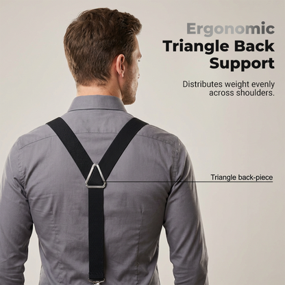 🔥Hot Deals-Classic Unisex Adjustable Elastic 4-Clip Suspenders