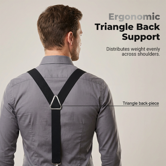🔥Hot Deals-Classic Unisex Adjustable Elastic 4-Clip Suspenders