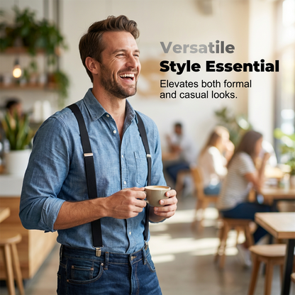 🔥Hot Deals-Classic Unisex Adjustable Elastic 4-Clip Suspenders