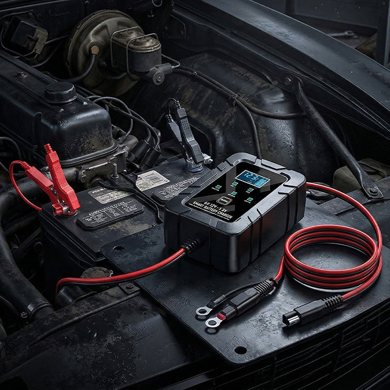 🔥Promoção por tempo limitado: 50% de desconto⚡ Carregador automático de baterias 1,5 A, 6 V e 12 V – Carregamento seguro, rápido e eficiente! 🚗🔋