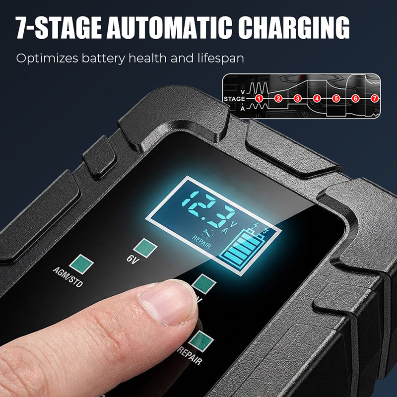 🔥Promoção por tempo limitado: 50% de desconto⚡ Carregador automático de baterias 1,5 A, 6 V e 12 V – Carregamento seguro, rápido e eficiente! 🚗🔋