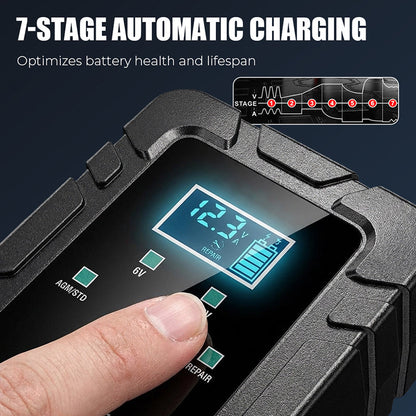 🔥Promoção por tempo limitado: 50% de desconto⚡ Carregador automático de baterias 1,5 A, 6 V e 12 V – Carregamento seguro, rápido e eficiente! 🚗🔋