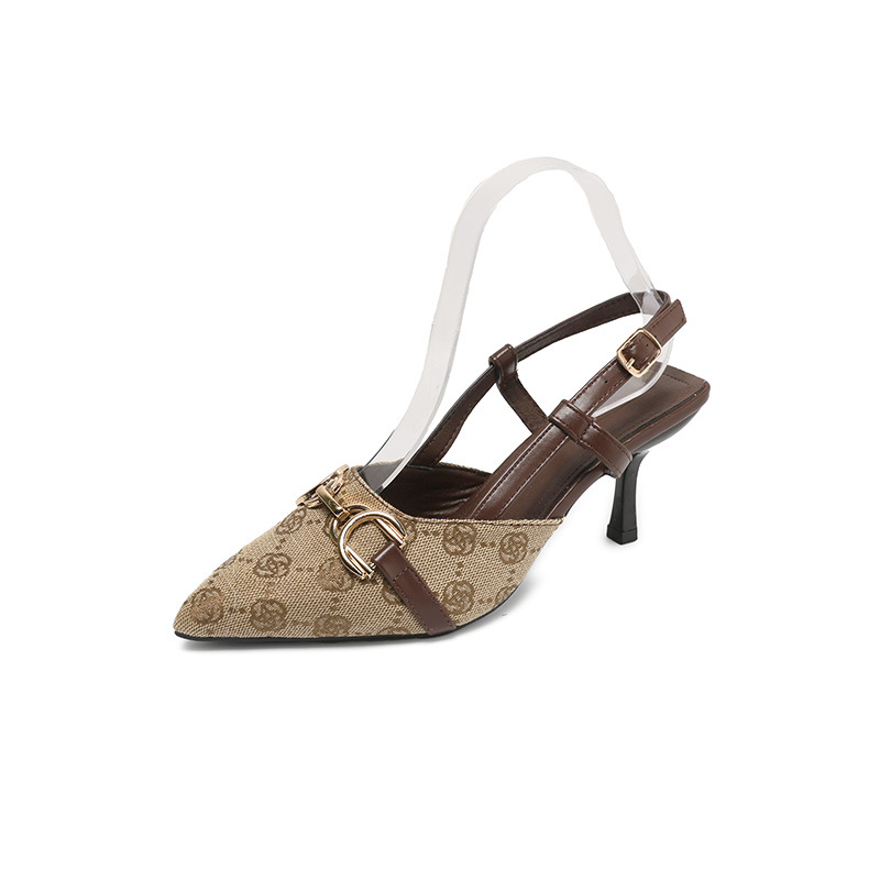 📢📢40% OFF !! ⏰Women's Pointed-Toe Slingback Heels with Metal Chain