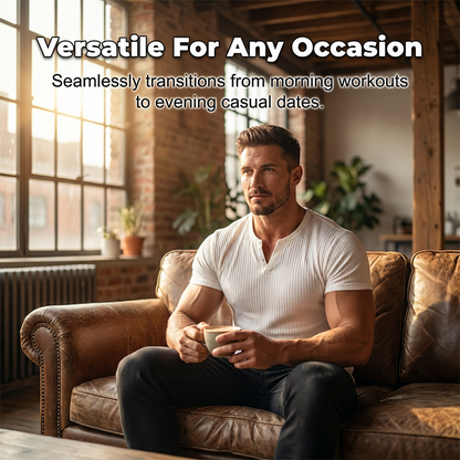 🔥Limited-time offer-Men's Slim Solid Henley Shirt