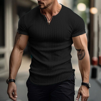 🔥Limited-time offer-Men's Slim Solid Henley Shirt