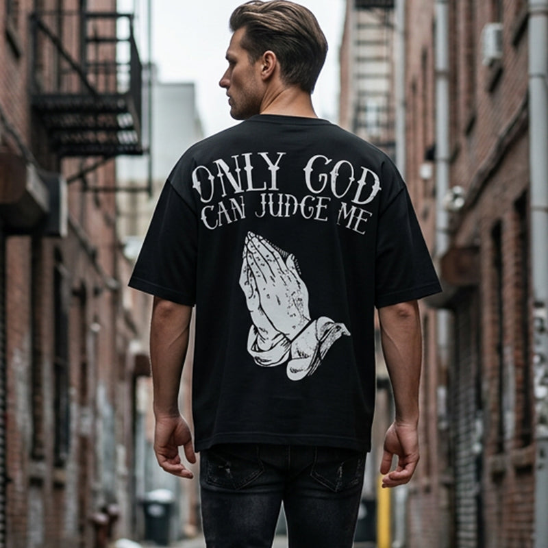 👕40% OFF!🙏Men's Praying Hands Graphic Tee – Cotton, Casual, Symbolic, Versatile ✨