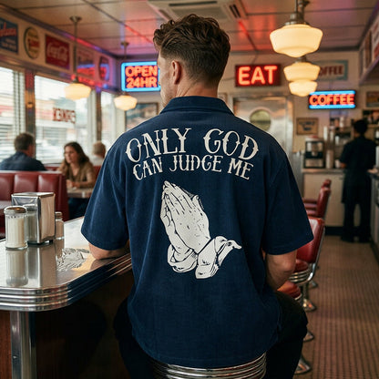👕40% OFF!🙏Men's Praying Hands Graphic Tee – Cotton, Casual, Symbolic, Versatile ✨