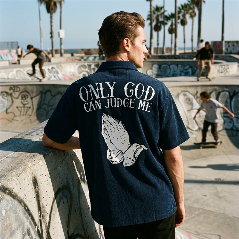👕40% OFF!🙏Men's Praying Hands Graphic Tee – Cotton, Casual, Symbolic, Versatile ✨