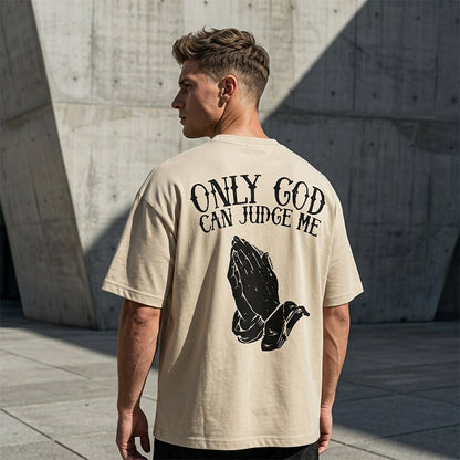 👕40% OFF!🙏Men's Praying Hands Graphic Tee – Cotton, Casual, Symbolic, Versatile ✨