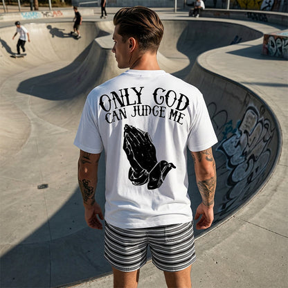 👕40% OFF!🙏Men's Praying Hands Graphic Tee – Cotton, Casual, Symbolic, Versatile ✨