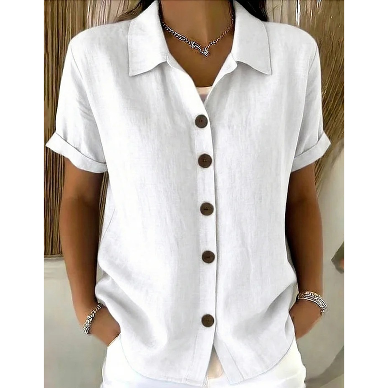 Women's Summer Casual Cotton-Linen Shirt
