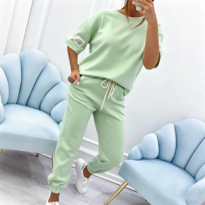 ✨🛋️ Conjunto feminino confortável 2 peças loungewear leve e estiloso para o dia a dia