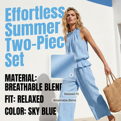 💥2026 Newest Model-Women's Sleeveless Smocked Neck Top & Pants Set