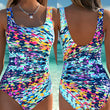 📢📢50% OFF !! ⏰ Fashion Printed One-Piece Swimsuit | Soft Stretch Fabric & Ruching Detail for an Instant Slimming Look