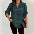 Women's Geometric Print V-Neck Blouse