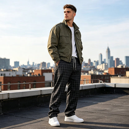 🔥2026 New Arrival ＆ Hot Sale ＆ 50％ Off🔥Men's Plus Size Plaid Drawstring Trousers