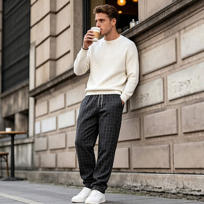 🔥2026 New Arrival ＆ Hot Sale ＆ 50％ Off🔥Men's Plus Size Plaid Drawstring Trousers