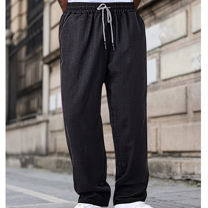 🔥2026 New Arrival ＆ Hot Sale ＆ 50％ Off🔥Men's Plus Size Plaid Drawstring Trousers