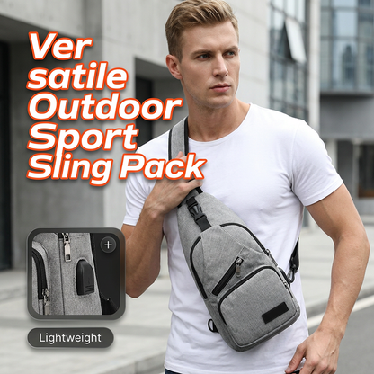🎒 49% DE DESCONTO AGORA!⛰️ Mochila tipo sling para esportes ao ar livre – Multifuncional, resistente e com porta USB – Indispensável para quem se desloca pela cidade 🚴‍♂️