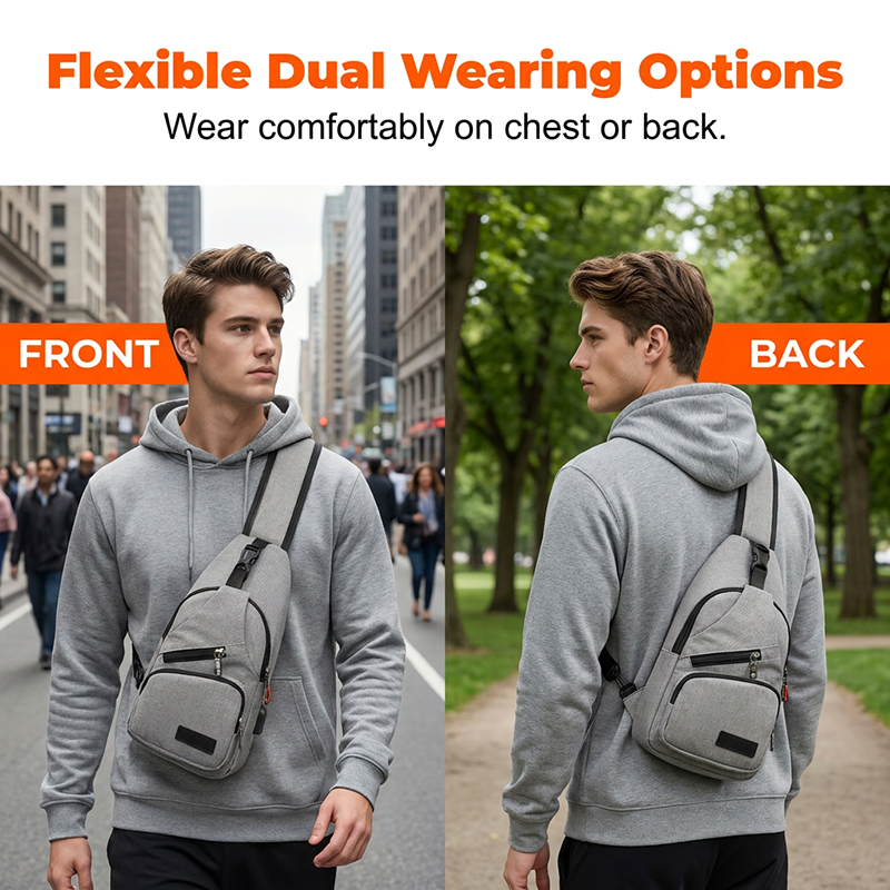 🎒 49% DE DESCONTO AGORA!⛰️ Mochila tipo sling para esportes ao ar livre – Multifuncional, resistente e com porta USB – Indispensável para quem se desloca pela cidade 🚴‍♂️
