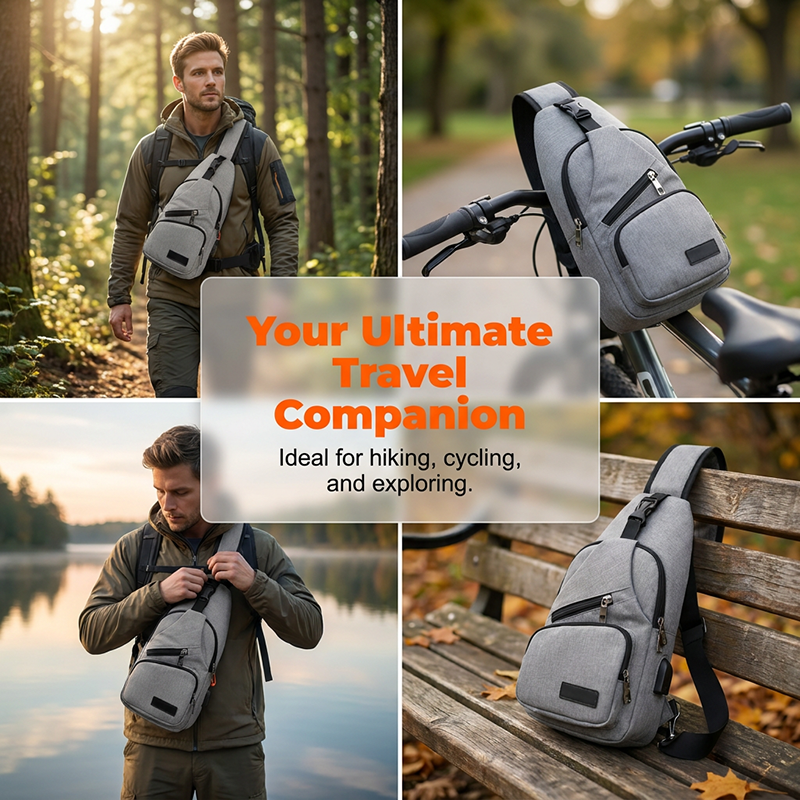 🎒 49% DE DESCONTO AGORA!⛰️ Mochila tipo sling para esportes ao ar livre – Multifuncional, resistente e com porta USB – Indispensável para quem se desloca pela cidade 🚴‍♂️