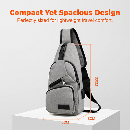 🎒 49% DE DESCONTO AGORA!⛰️ Mochila tipo sling para esportes ao ar livre – Multifuncional, resistente e com porta USB – Indispensável para quem se desloca pela cidade 🚴‍♂️