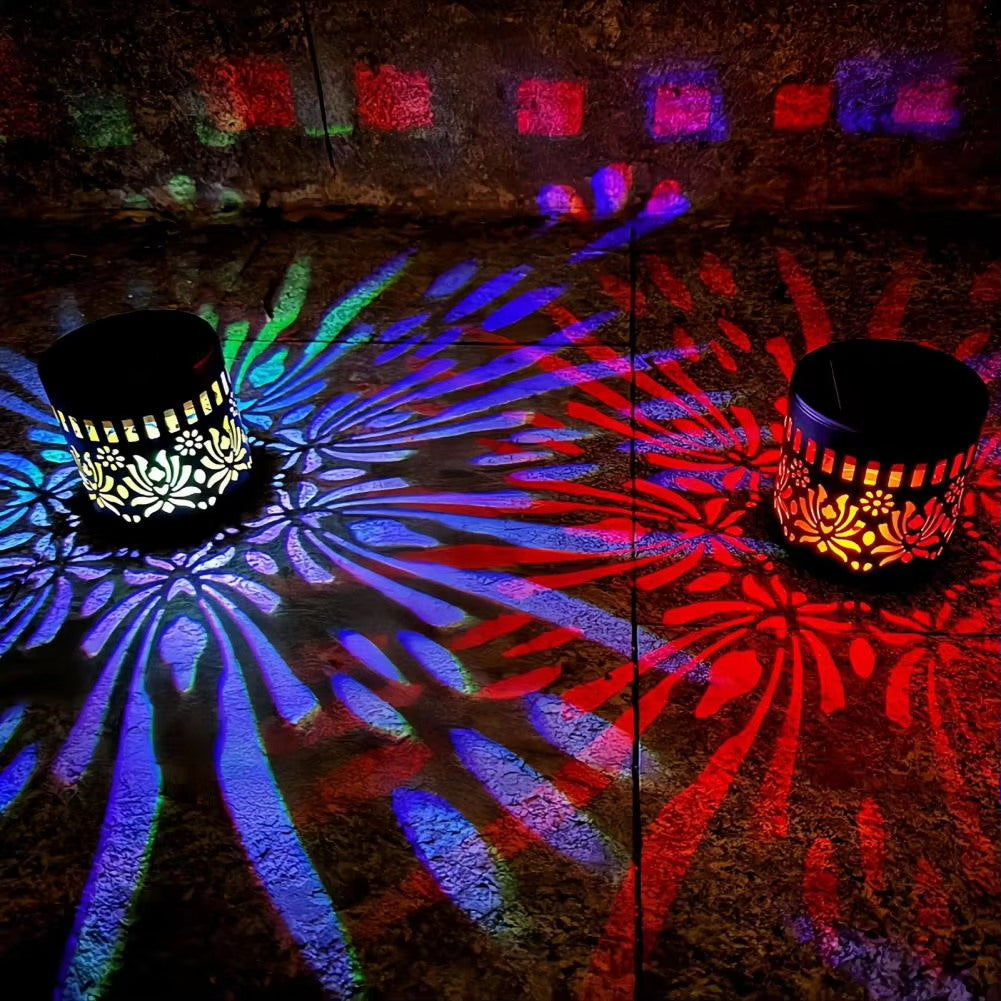 ✨🌙 Luz solar projetora mandala – decoração externa elegante e mágica