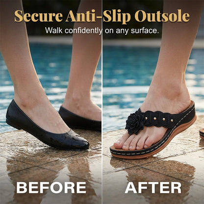 📢📢Last-day special-Women's Floral Thong Sandals with Arch Support