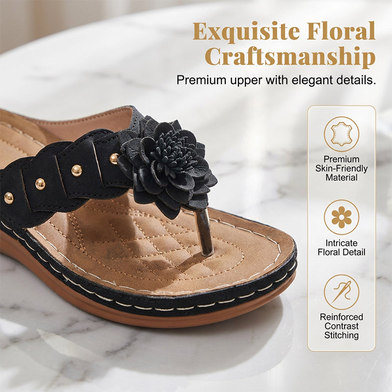 📢📢Last-day special-Women's Floral Thong Sandals with Arch Support