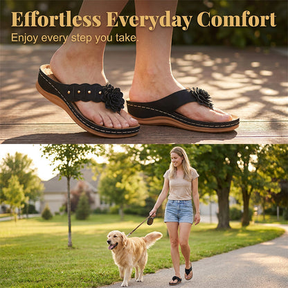 📢📢Last-day special-Women's Floral Thong Sandals with Arch Support