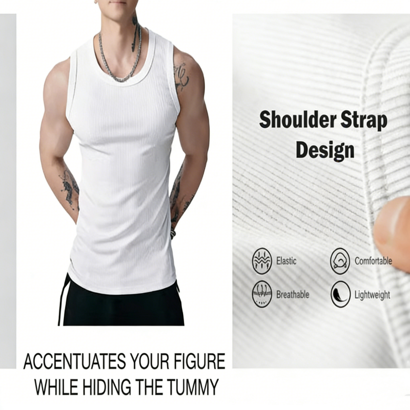 Men's Ribbed Muscle Tank Top
