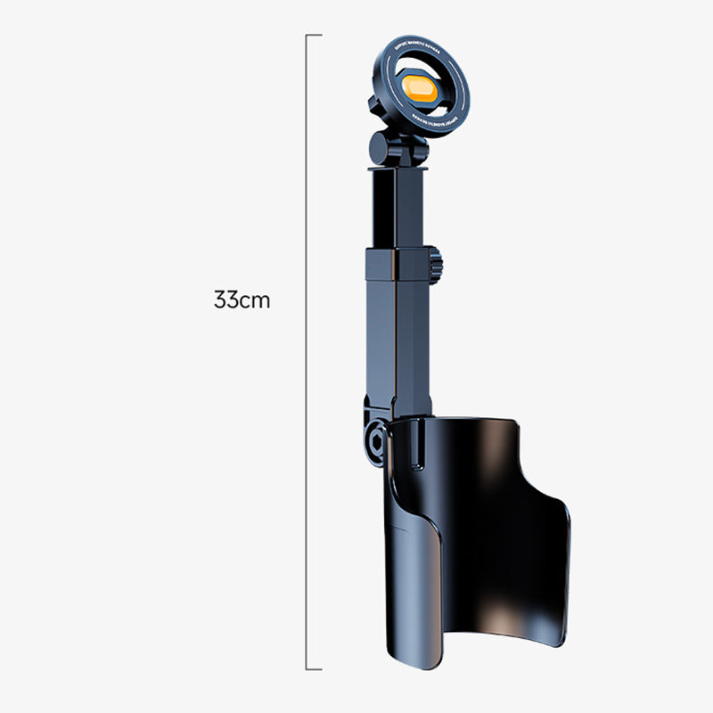 📱🚗 Suporte magnético para carro no porta-copos – estável e ajustável 360°