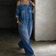 📢📢50% off new arrivals-Loose Fit Wide-Leg Overall Jumpsuit with Pockets