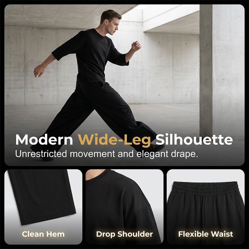 ⏳🔥LIMITED-TIME 50% OFF! 👕 Men’s Modern Casual Pleated Tracksuit – Stylish, Comfortable & Trendy ✨