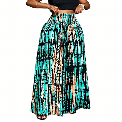 Women's Smocked High Waist Wide-Leg Pants