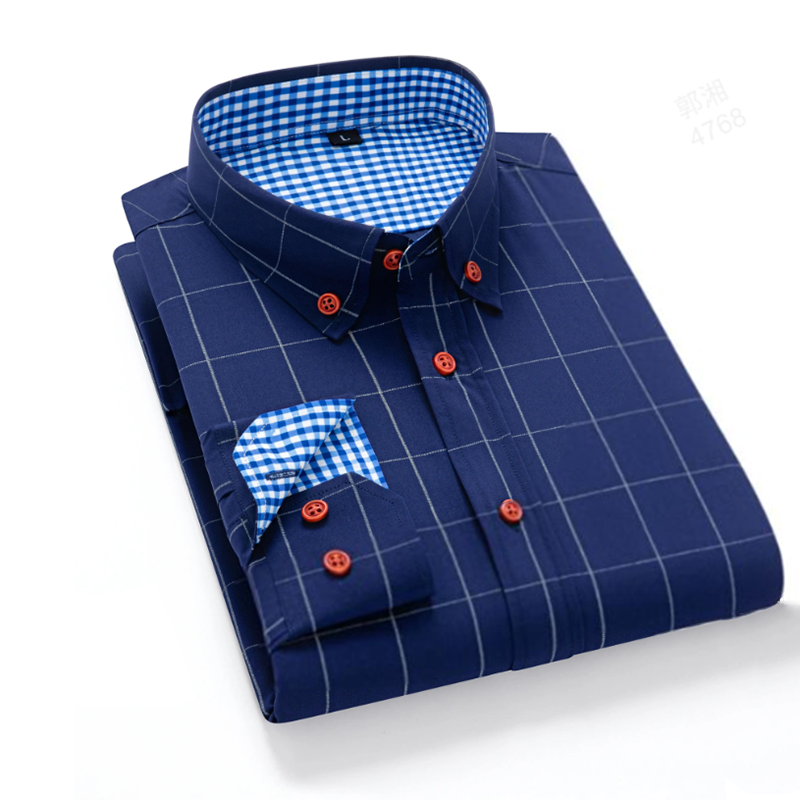 🔥Limited-time offer-Men's Modern Fit Windowpane Shirt